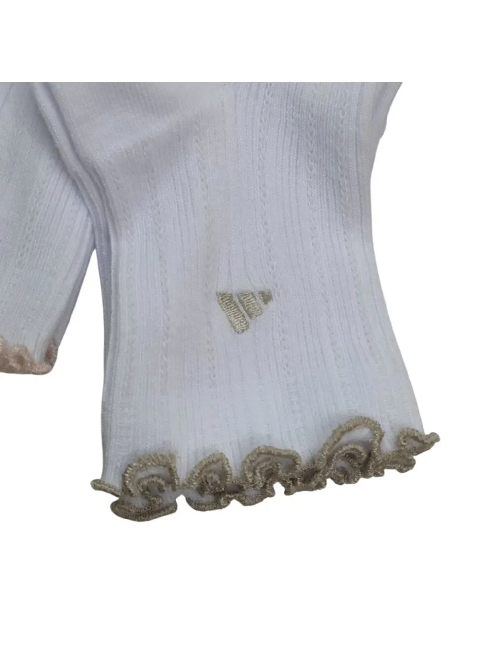 Adidas Womens 3-Pack ClimaCool Superlite Quarter Socks With Ruffle Trim White
